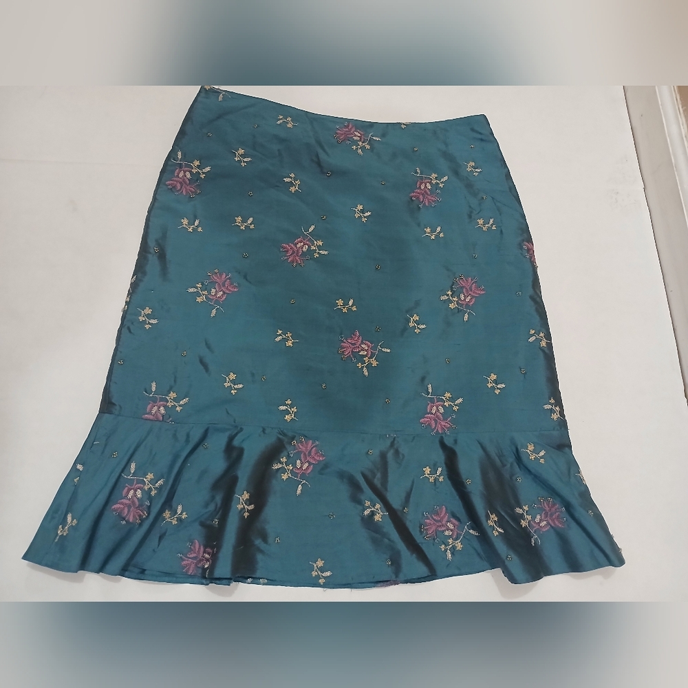 Floral Teal Skirt
